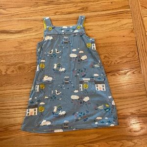 Baby Boden 3/4 blue farm cord pinnie